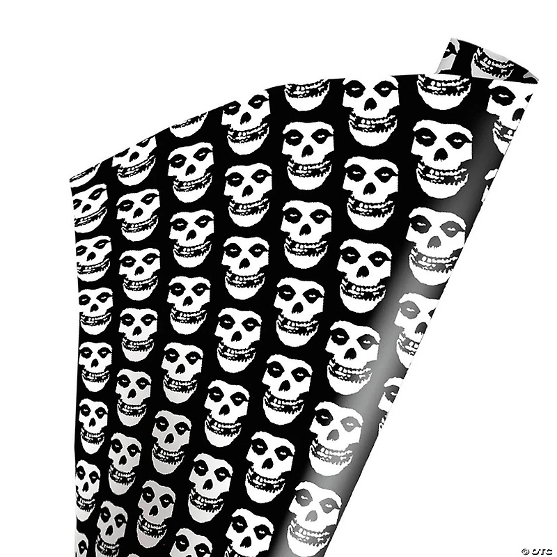 96" x 30" Wrapped in Terror Misfits Skull Wrapping Paper