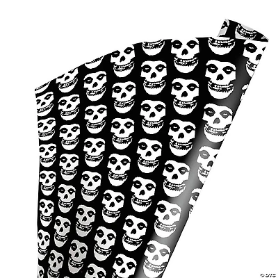 96" x 30" Wrapped in Terror Misfits Skull Wrapping Paper