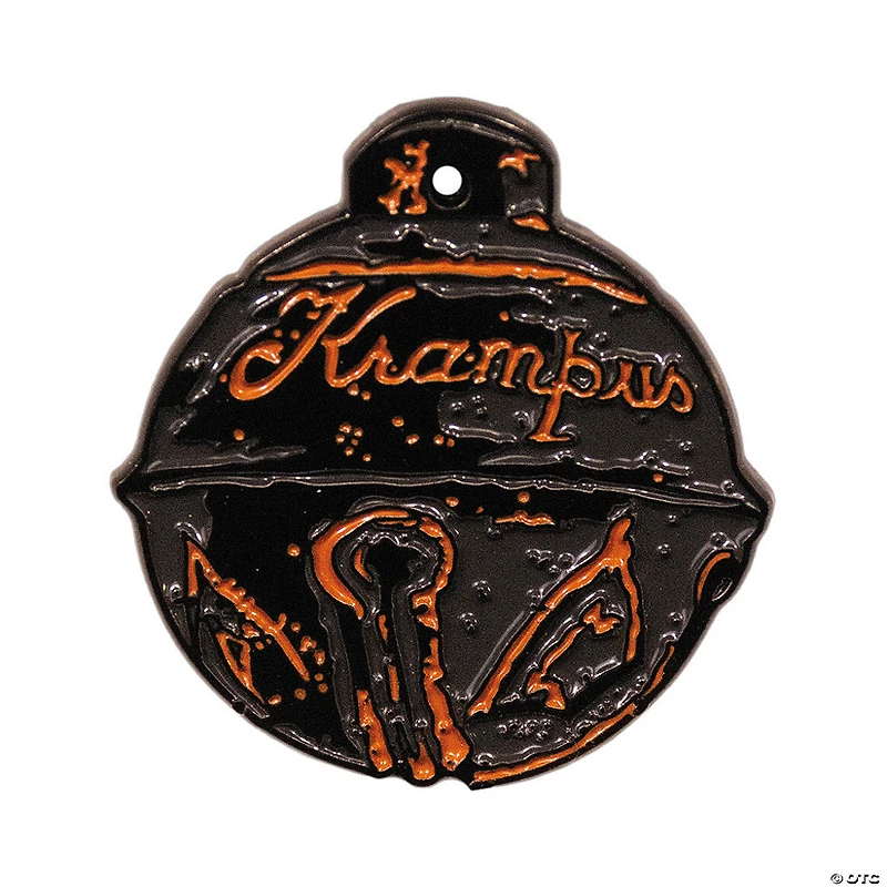 1 1/2" Krampus™ Jingle Bell Ornament Full-Color Enamel Pin