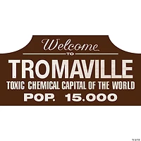 18" The Toxic Avenger™ Tromaville Wood Sign Decoration