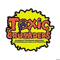 The Toxic Crusader™ Logo Full-Color Enamel Pin Costume Accessory