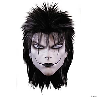 The Crow™ Deluxe The Crow Overhead Plastic Mask with Wig - One Size