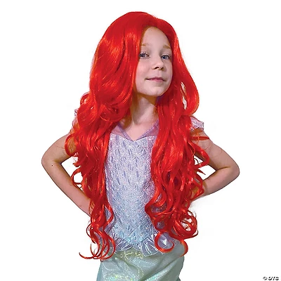 Kids Red Mermaid Wig