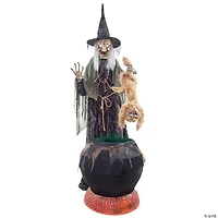 7' Cauldron Cat-Tastrophe Animated Prop Decoration