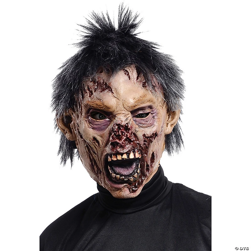 Adults Zombie Mask with Black Hair
