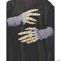 Adults Latex Skeleton Bone Hands With Gauze Costume Accessory