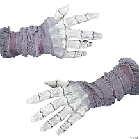 Adults Latex Ghostly Bone Hands With Gauze Costume Accessory