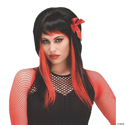 Dark Fairytale Black & Red Wig