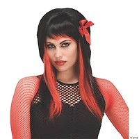 Dark Fairytale Black & Red Wig