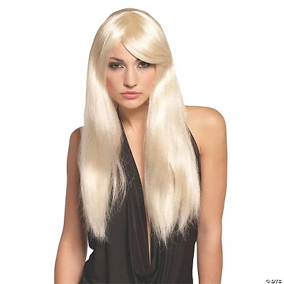Adults Blonde Long Diva Wig with Bangs