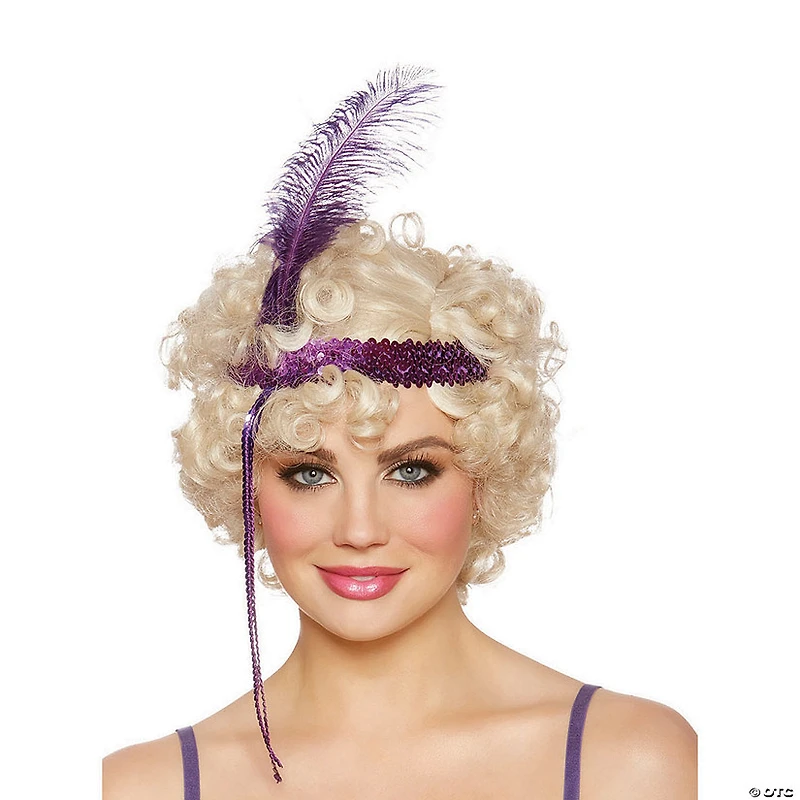 Adults Blonde Curls Flapper Wig