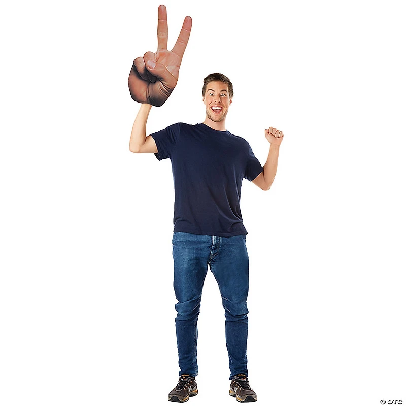 Realistic Peace Sign Foam Hand