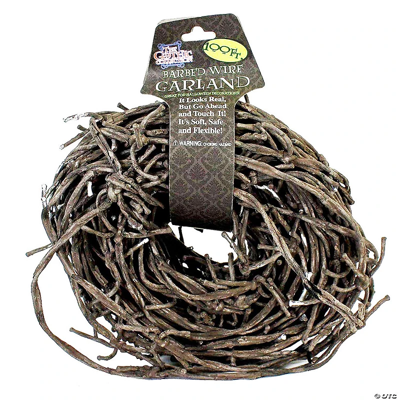 100' Rusted Barb Wire Decoration