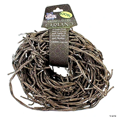 100' Rusted Barb Wire Decoration