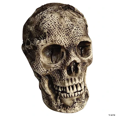 7" Burlap Skull Face