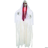 39" Hanging Lightup Ghost Doll Decoration