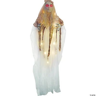 70" Hanging Illuminated Ghost Bride Decoration