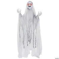 5 Ft. Animated Light-Up Spinning White Witch Halloween Decoration