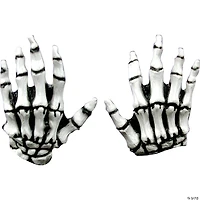 Kids White Latex Skeleton Bone Hands Costume Accessory