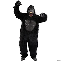 Adults Black Gorilla Suit Costume with Mask - Large 40-42