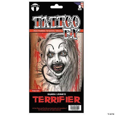 Tinsley Transfers Terrifier 3™ Pale Girl Temporary Tattoo