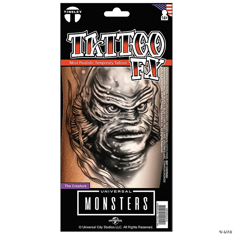 Tinsley Transfers Universal Monsters™ The Creature from the Black Lagoon™ Temporary Tattoo