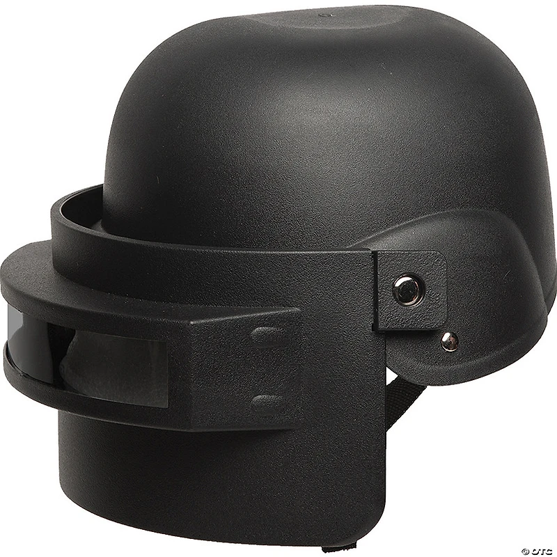 Black S.W.A.T. Helmet with Face Mask - One Size
