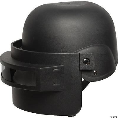 Black S.W.A.T. Helmet with Face Mask - One Size