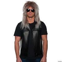 Adults Brown & Grey Rocker Wig