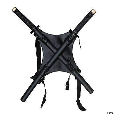 Adults Classic Ninja Backpack with 30" Katanas Costume Accessory