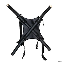 Adults Classic Ninja Backpack with 30" Katanas Costume Accessory