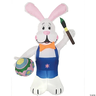 7' Blow Up Inflatable Bunny Outdoor Yard Decoration with Easter Egg