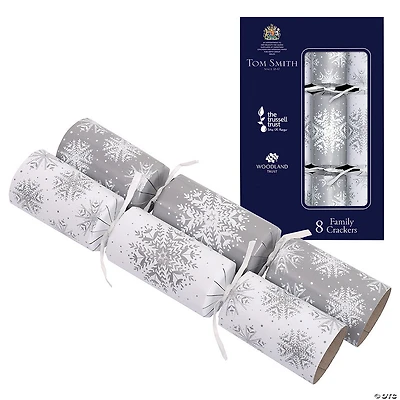 12.5” Silver Family Christmas Party Crackers