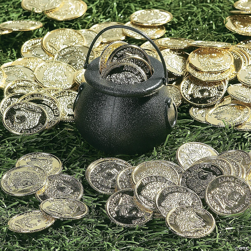 1 1/2" Bulk 144 Pc. Greek Design Shiny Gold Plastic Coins