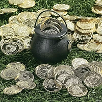 1 1/2" Bulk 144 Pc. Greek Design Shiny Gold Plastic Coins