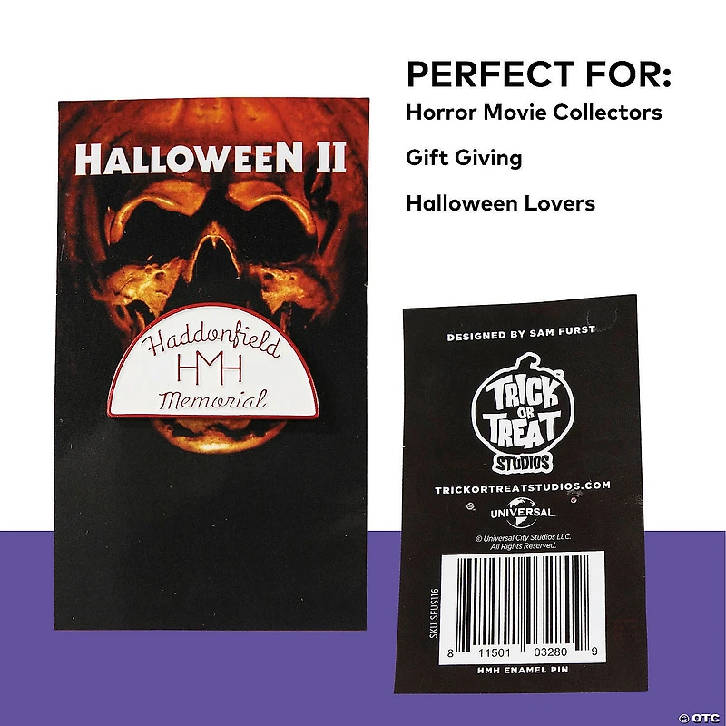 1 1/2" x 3/4" Halloween II™ Haddonfield Memorial Hospital Collectible Enamel Pin