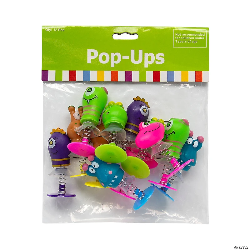 1 3/4" - 2 3/4" Bright Colors Monster Vinyl Pop-Ups - 12 Pc.