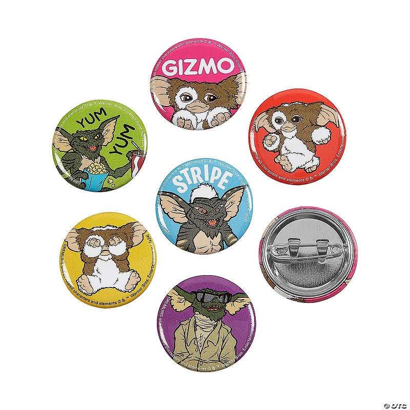 1" diam. Bulk 48 Pc. Mini Gremlins™ Characters Metal Buttons