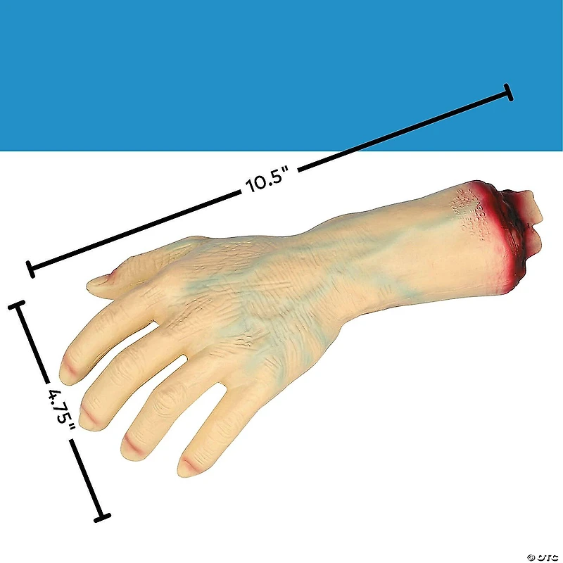 10 1/2" Severed Plastic Hand Halloween Tabletop Decoration