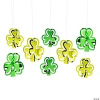 10" - 12" 3D St. Patrick’s Day Hanging Foil Shamrock Ceiling Decorations