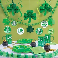 10 3/4" St. Patrick’s Day Hanging Clover Decorations - 3 Pc.