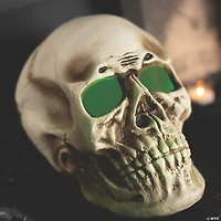 10 3/4" x 12 1/2" Giant Light-Up Skull Plastic Halloween Decoration