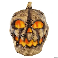 10" Animated Flaming Burlap Pumpkin Halloween Decoration