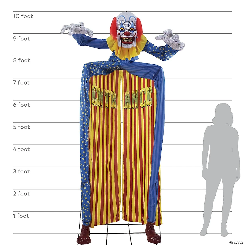 10' Animated Looming Clown Archway Decoration