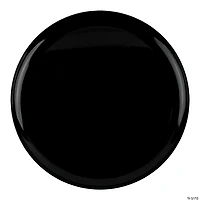 10" Black Flat Round Disposable Plastic Dinner Plates (40 Plates)