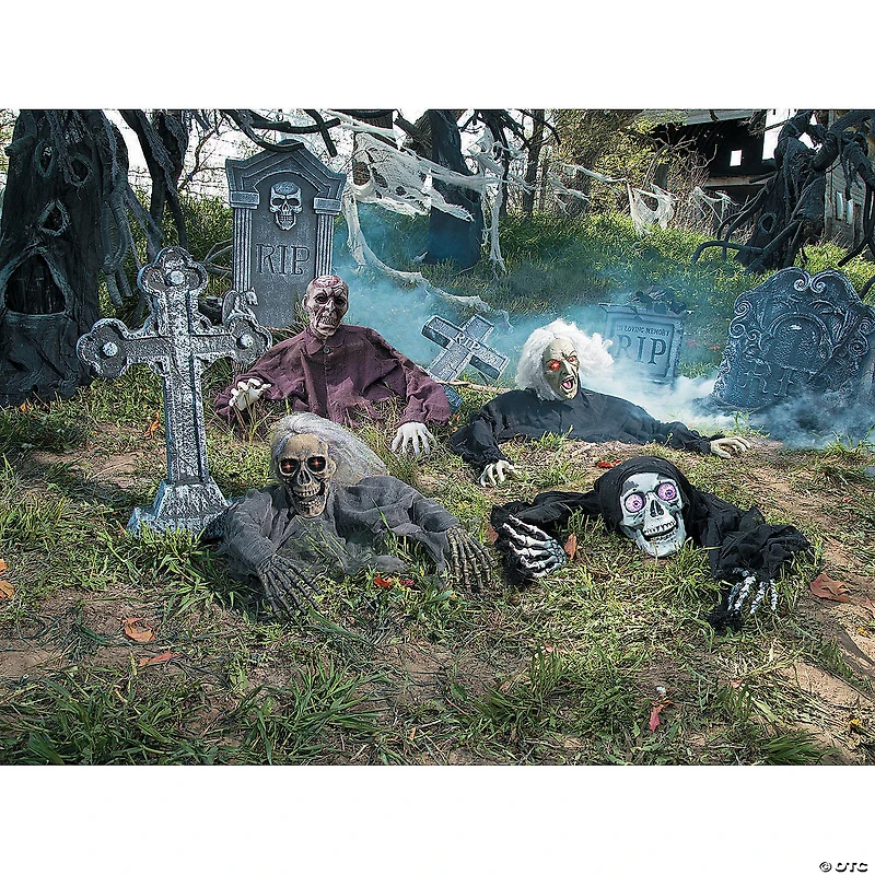 10" Brain Zombie Groundbreaker Halloween Decoration