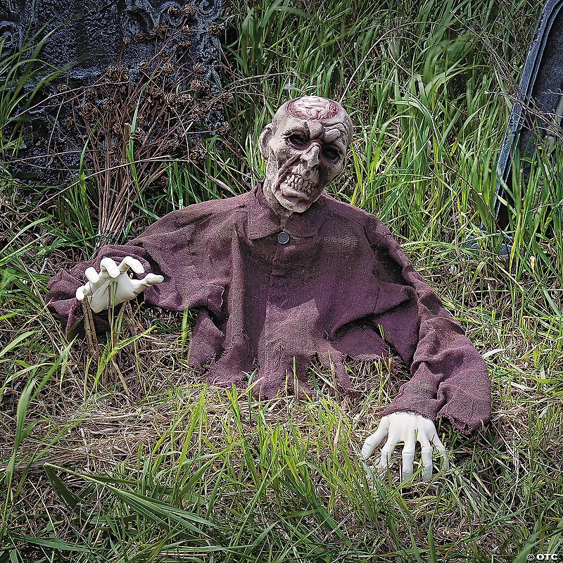 10" Brain Zombie Groundbreaker Halloween Decoration