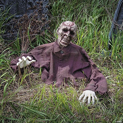 10" Brain Zombie Groundbreaker Halloween Decoration