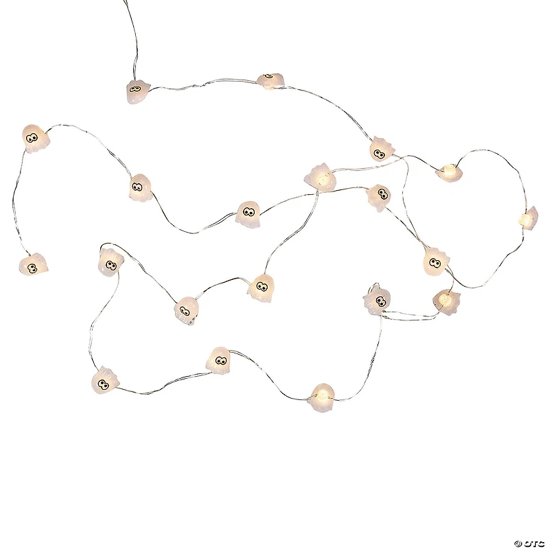 10-Count LED Halloween Ghost Fairy Lights  5.25ft  Copper Wire