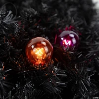 10-Count Orange and Purple G40 Globe Halloween Lights  9ft Black Wire